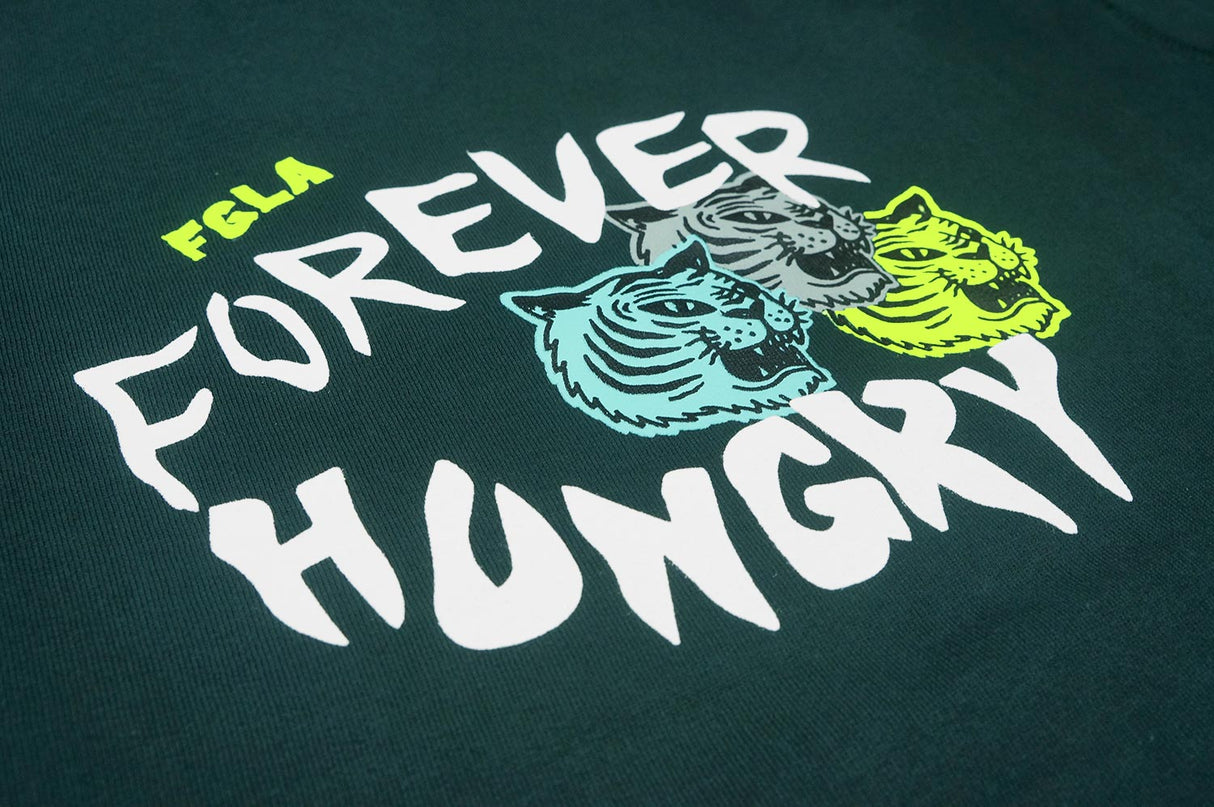 <A 000a001y6a03> Fungolia Fleece Big hood Hoodie - Forever Hungry (forest green)