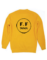 <A 000a001y6a06> Fungolia Fleece Crew Neck Sweatshirt - Fight or Flight (Mustard Yellow)