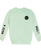 <A 000a001y6a12> Fungolia French Terry Crew Neck Sweatshirt - Fight or Flight (Mint Green)