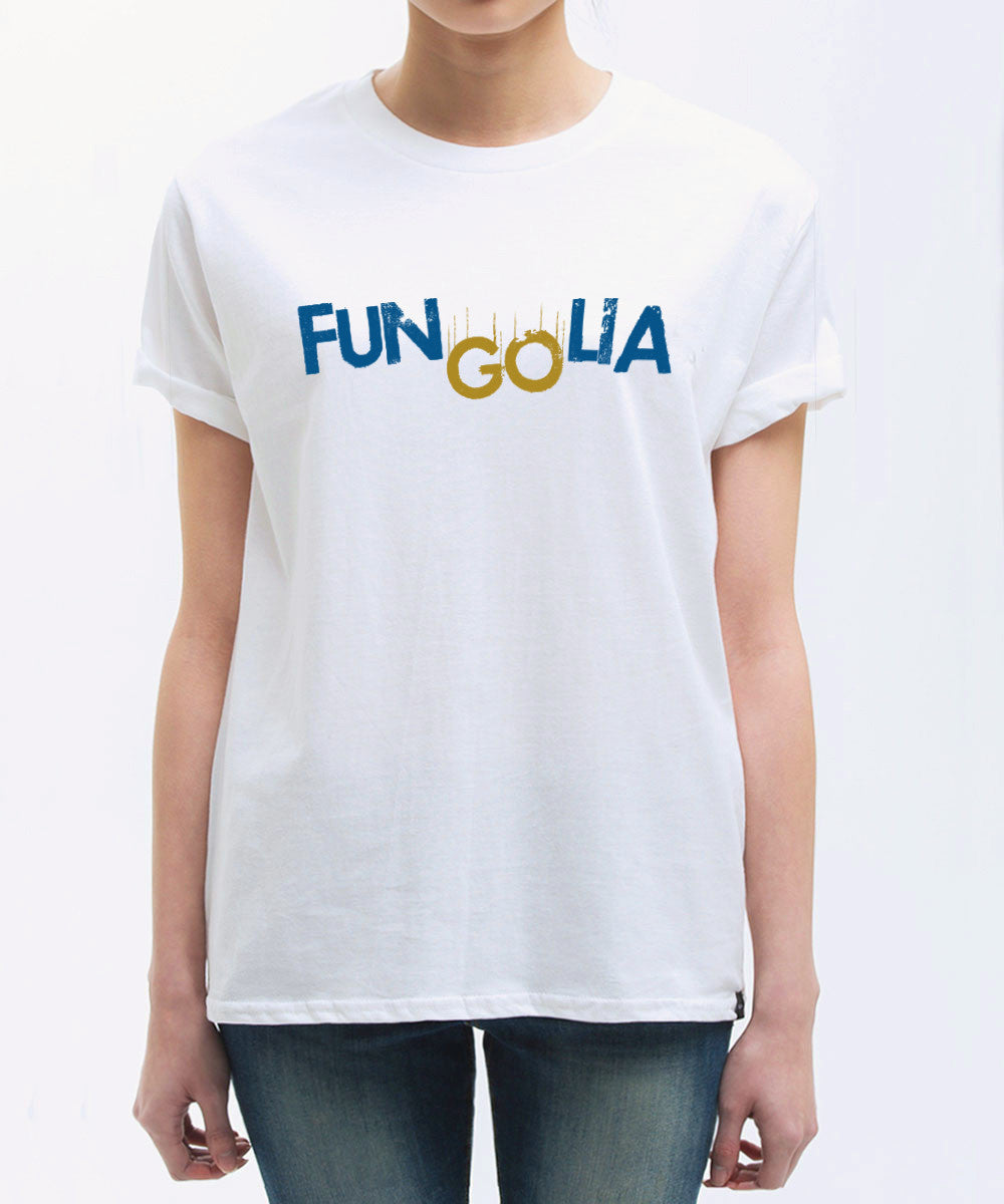 <s003>Fungolia Fun&amp;Go ロゴ Tシャツ (ネイビー &amp; ブラウン)</s003>