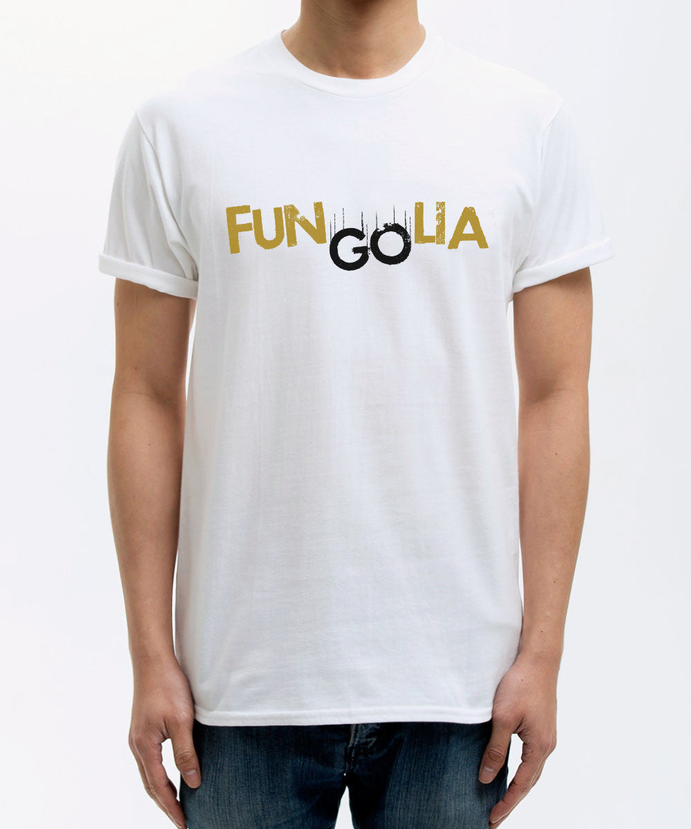 <s001>Fungolia Fun&amp;Go ロゴ Tシャツ (ブラウン &amp; ブラック)</s001>