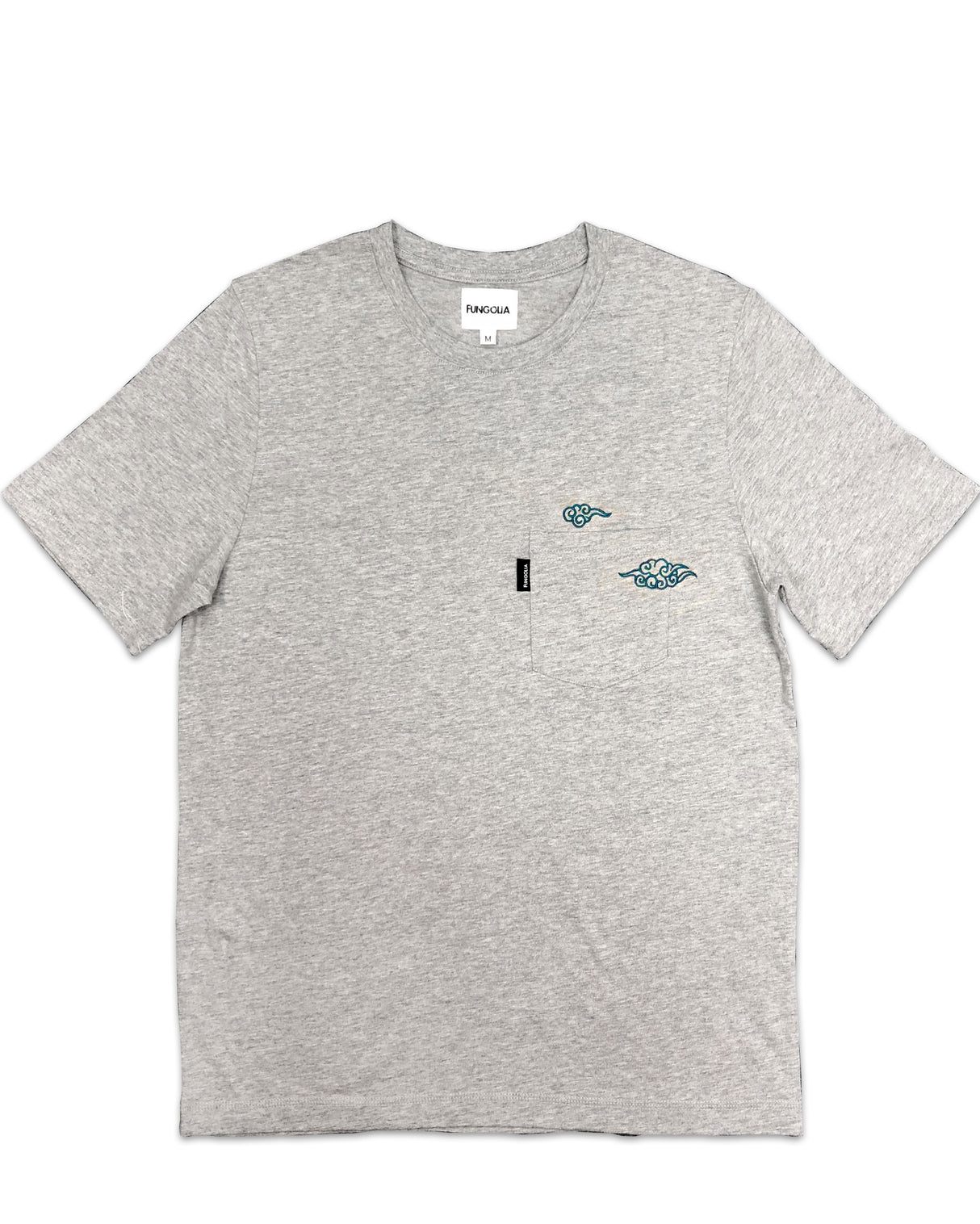 <a>クラウド刺繍ポケットTシャツ - (ヘザーグレー)</a>