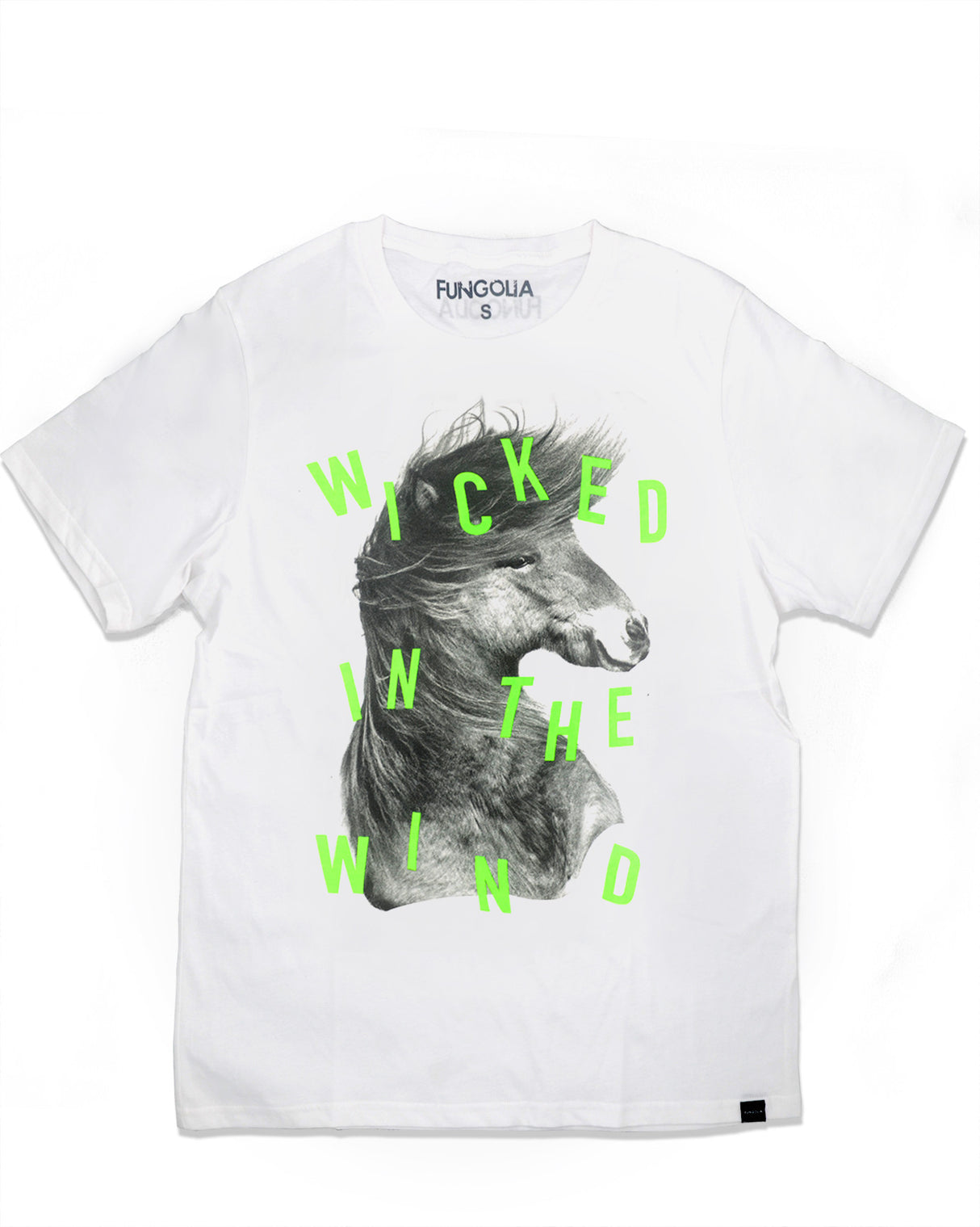 <aa>風の中の邪悪な馬Tシャツ - ホワイト</aa>