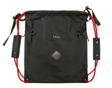 <A 000a001l03> LARGE SIZE Premium drawstring backpack (Black/Red)