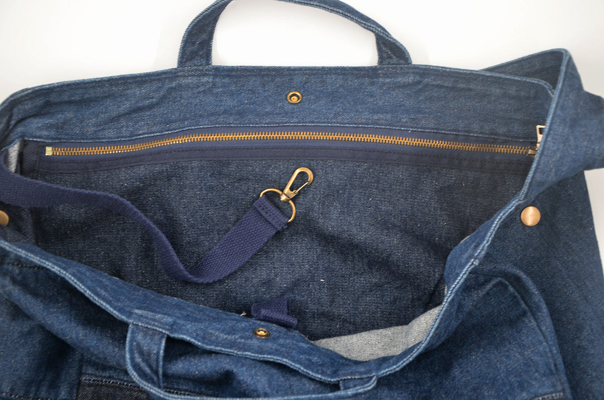 <a 002i2>Fungolia Denim tote bag - 15" Large size