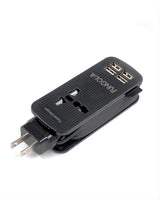 <a>旅行用延長コード充電器（USB 4ポート付き） - ブラック</a>