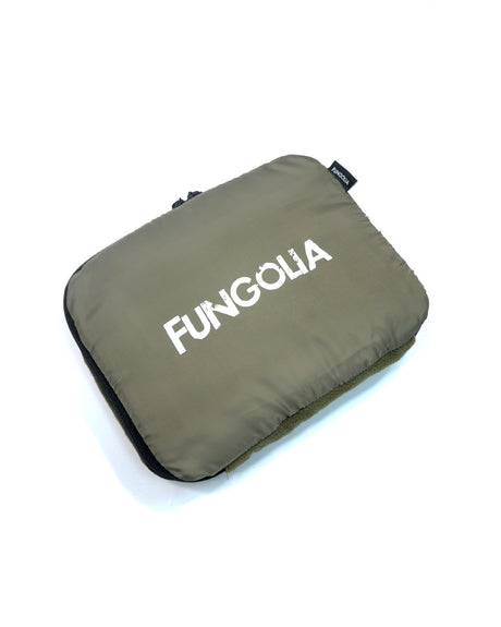 <A 000a001a92wx> Fungolia Packable Travel Blanket (Military Green)