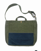 <a 002i1>Fungolia Two Toned Canvas tote bag - 15" Large size