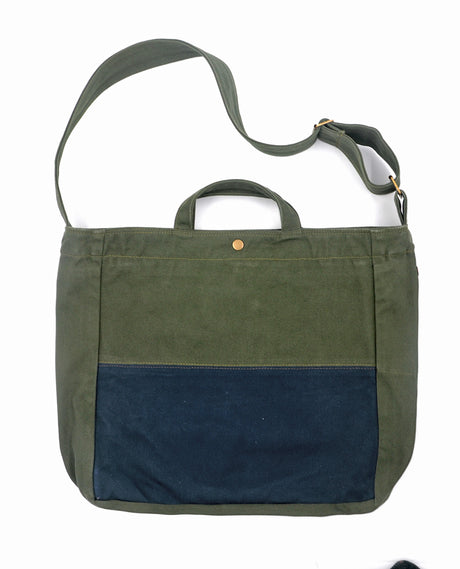 <a 002i1>Fungolia Two Toned Canvas tote bag - 15" Large size