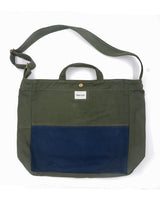 <a 002i1>Fungolia Two Toned Canvas tote bag - 15" Large size