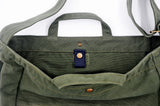 <a 002i1>Fungolia Two Toned Canvas tote bag - 15" Large size