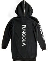 <a>Fungolia フリース ロングパーカー - ロゴ (ブラック)</a>