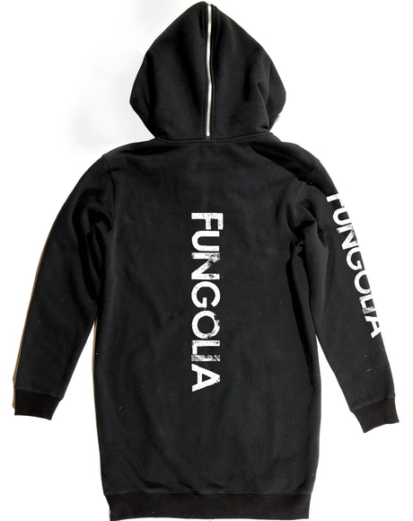 <a>Fungolia フリース ロングパーカー - ロゴ (ブラック)</a>