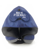 <A 000a001z9c> Fungolia MA-1 Memory Foam Travel Hoodie Pillow (Navy blue)