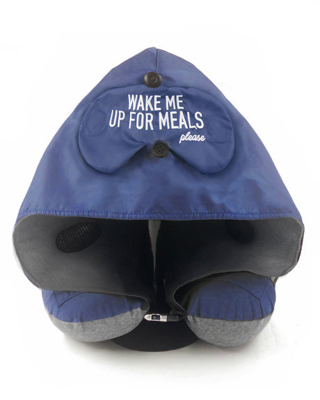 <A 000a001z9c> Fungolia MA-1 Memory Foam Travel Hoodie Pillow (Navy blue)