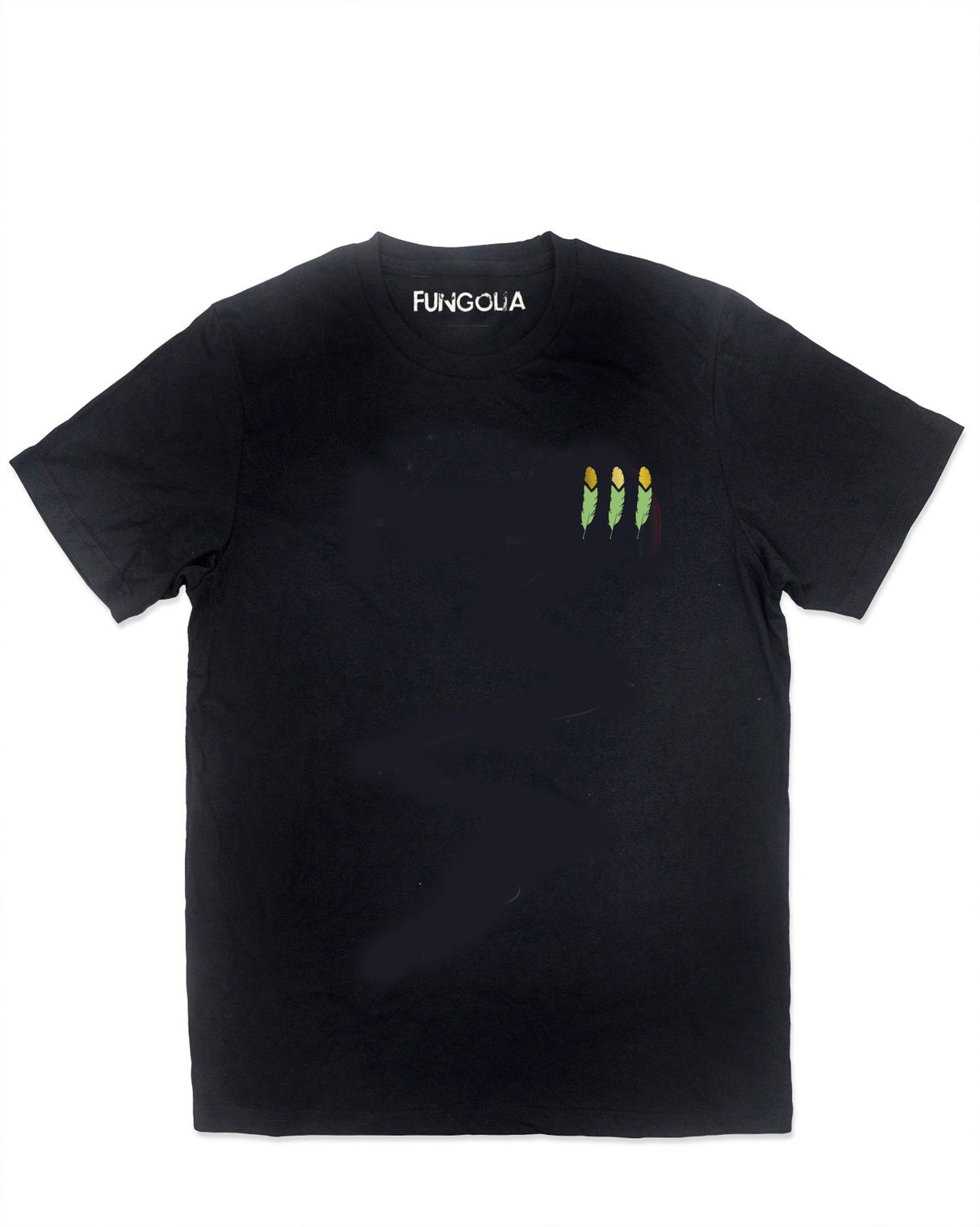 <a>スモールグリーン/ゴールドフェザーTシャツ（ブラック）</a>