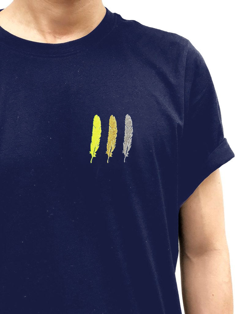 <a>ファンゴリア フェザー刺繍Tシャツ（ネイビー）</a>
