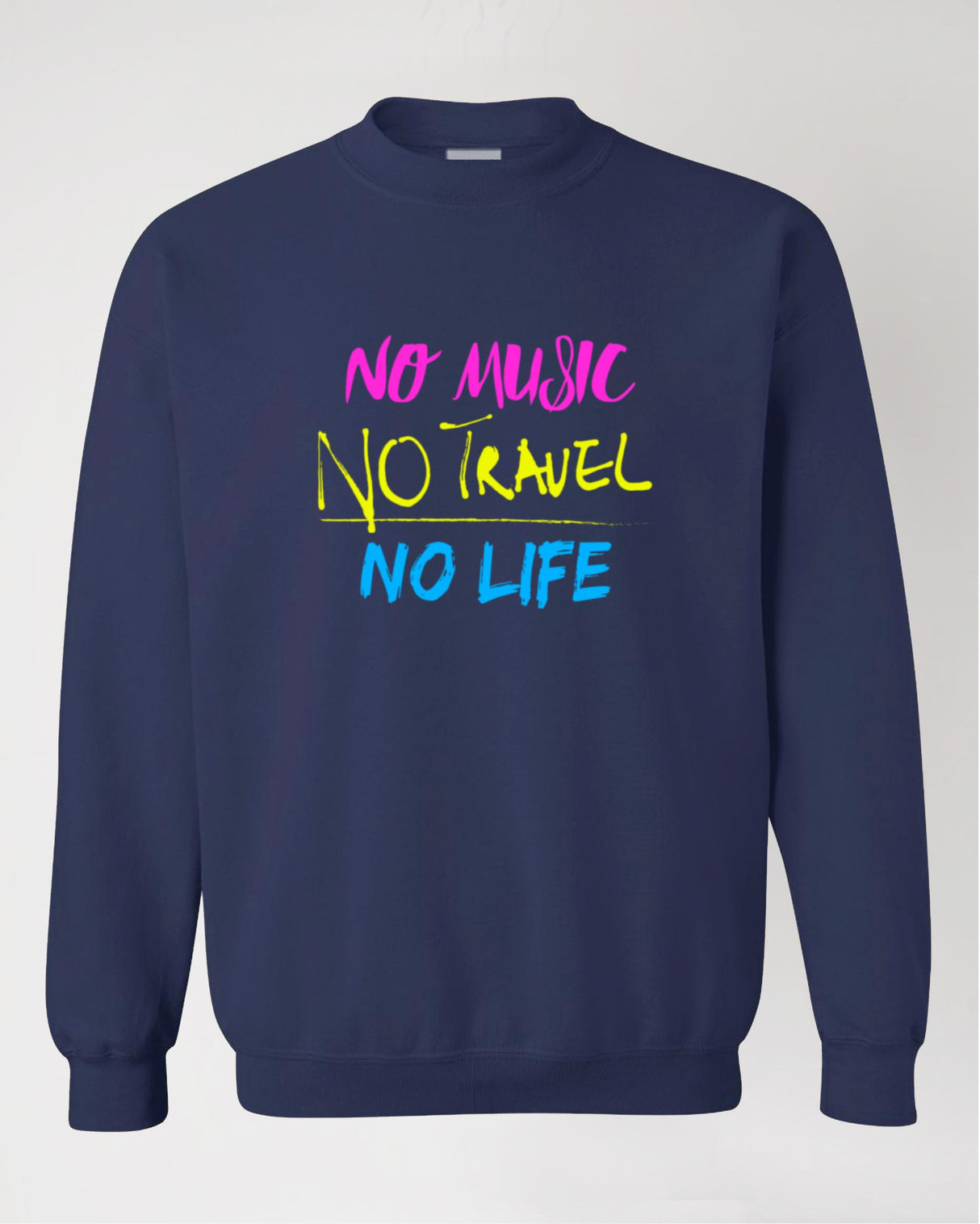 <x006>Fungolia No Music No Travel No Life クルーネックスウェットシャツ</x006>
