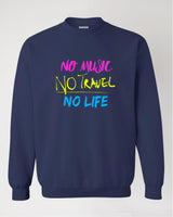<x006>Fungolia No Music No Travel No Life クルーネックスウェットシャツ</x006>