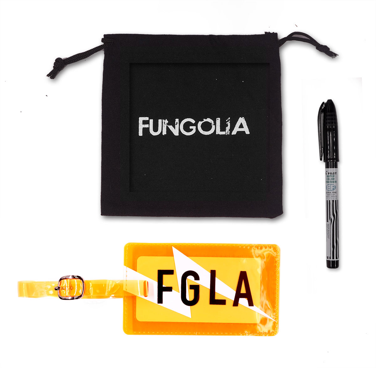 <A 000a001a99b2> Fungolia Premium PVC Neon Luggage Tag - FGLA