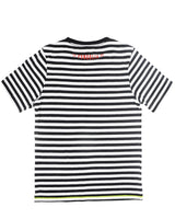 <a>ブラック/ホワイトストライプTシャツ - TAスカルバッジ</a>