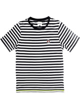 <a>ブラック/ホワイトストライプTシャツ - TAスカルバッジ</a>