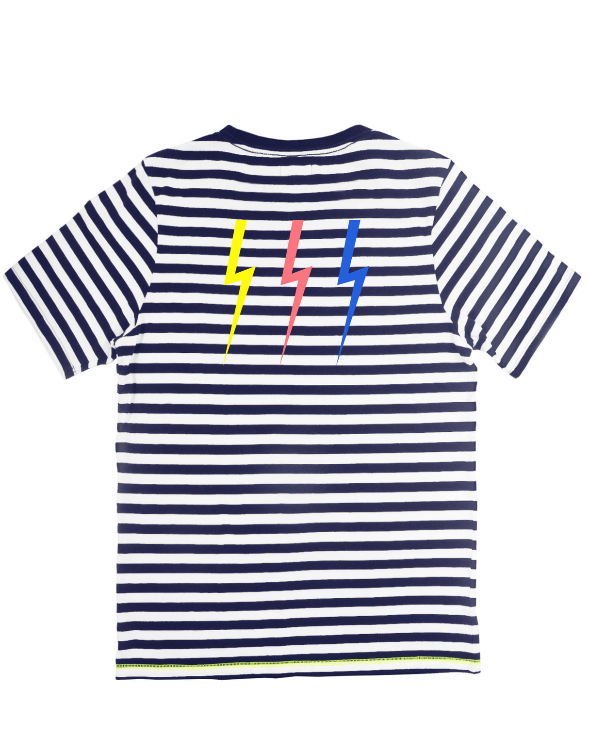 <a>ネイビー/ホワイト ストライプTシャツ（サンダー付き）</a>