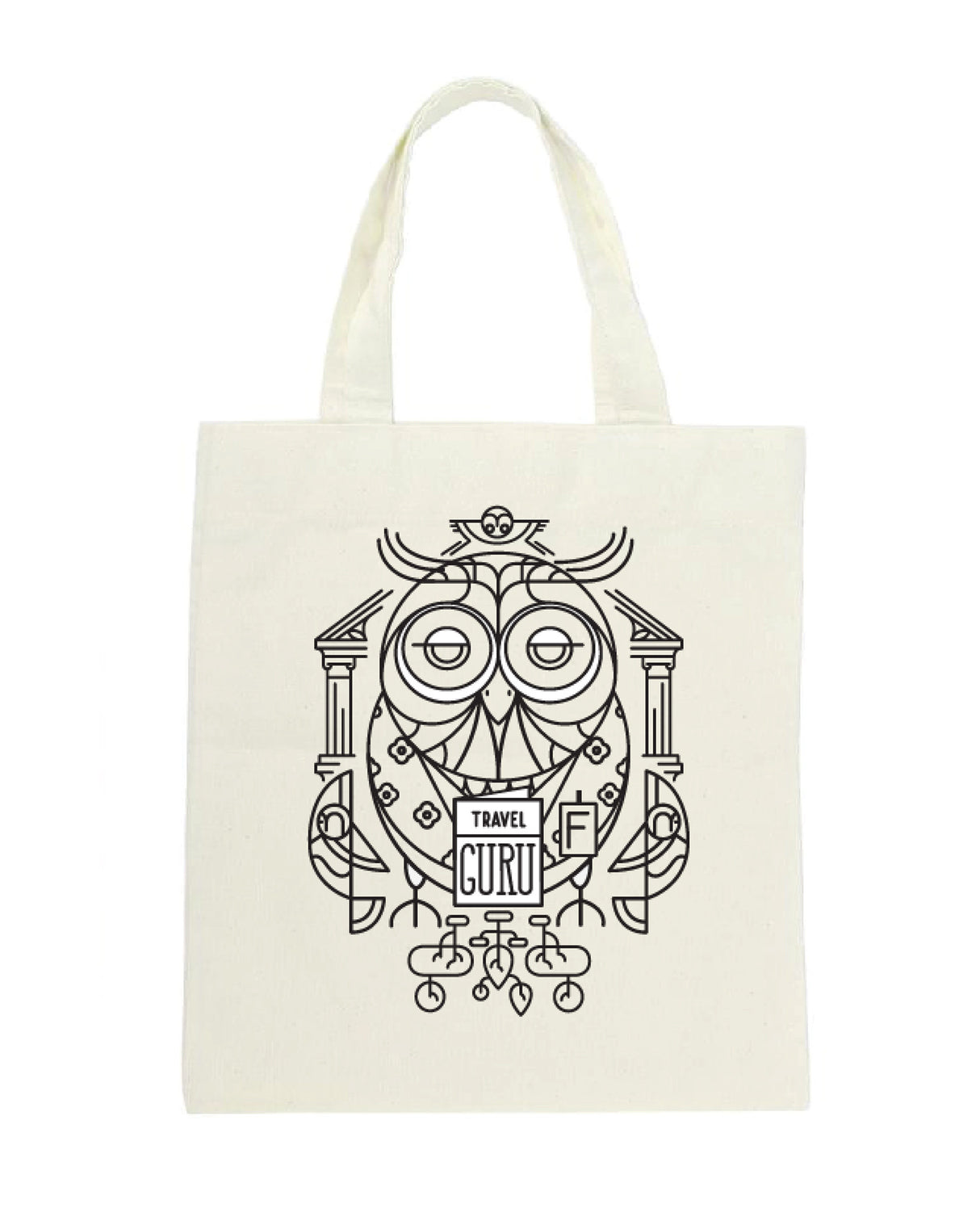 <ca08>Fungolia トートバッグ - Travel Guru Owl</ca08>