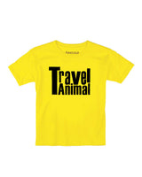 <a>キッズ トラベル アニマル T シャツ (ブラック/イエロー)</a>