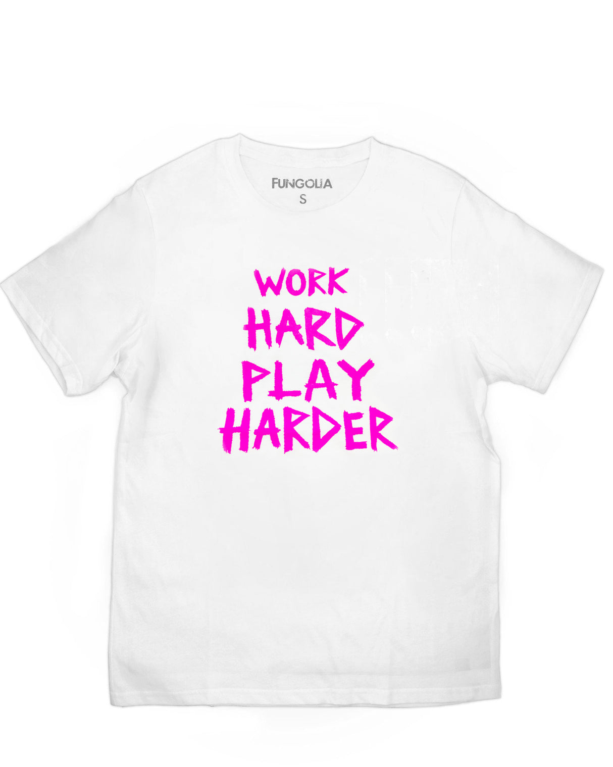 <a>ワーク・ハード・プレイ・ハーダーTシャツ（ホワイト）</a>