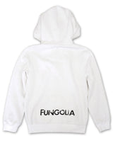 <ab>Fungolia フリース パーカー - サンダーボルト (ホワイト) </ab>