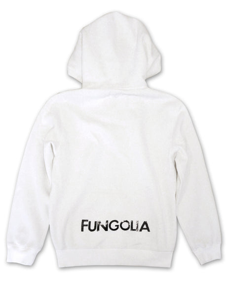 <ab>Fungolia フリース パーカー - サンダーボルト (ホワイト) </ab>