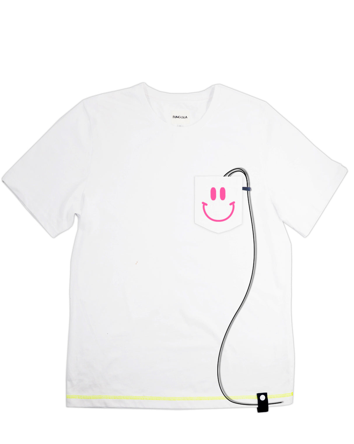 <a>ミューズ ポケットTシャツ - ホワイト（スマイリーフェイス）</a>