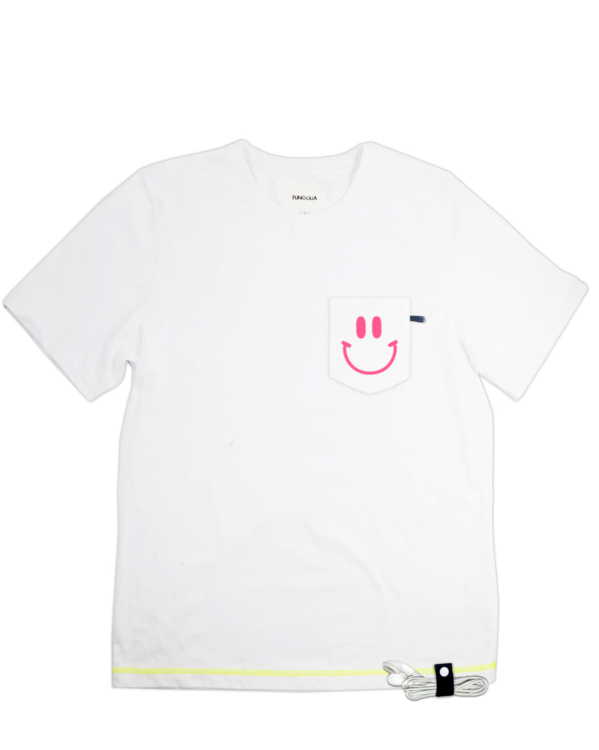 <a>ミューズ ポケットTシャツ - ホワイト（スマイリーフェイス）</a>