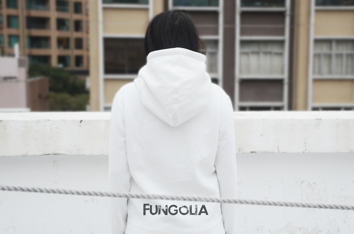 <ab>Fungolia フリース パーカー - サンダーボルト (ホワイト) </ab>