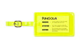 <A 000a001a99b1>  Fungolia Premium PVC Neon Luggage Tag - Warning Message