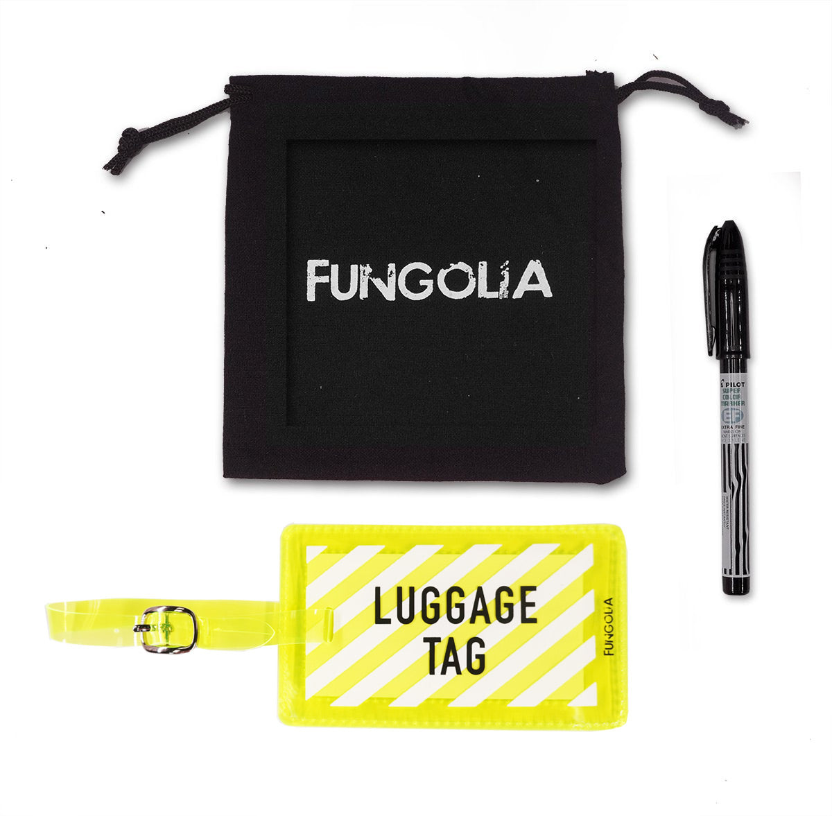 <A 000a001a99b3> Fungolia Premium PVC Neon Luggage Tag - Luggage Tag