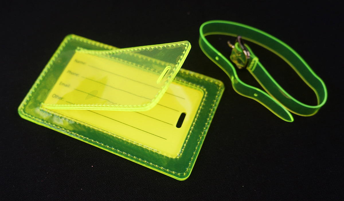 <A 000a001a99b2> Fungolia Premium PVC Neon Luggage Tag - FGLA