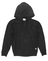 <ab>Fungolia フリース ジップアップ パーカー - 無地 (ブラック) </ab>