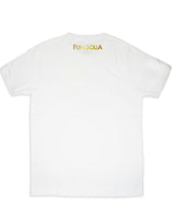 <a>Fungolia 4周年記念 ラージフェザーTシャツ - ゴールド＆ブラック（ホワイト）</a>