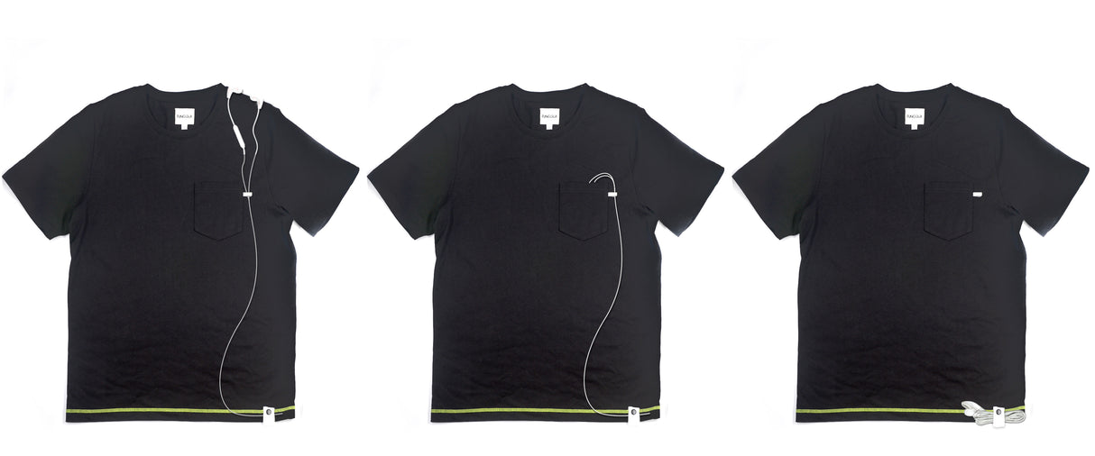 <a>ミューズ ポケットTシャツ - ブラック（無地）</a>