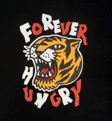 <a>Fungolia ビッグフード フリース パーカー - Forever Hungry (ブラック)</a>