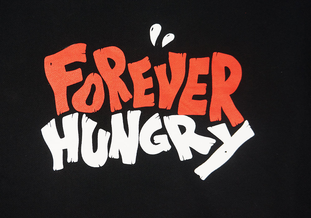 <a>Fungolia ビッグフード フリース パーカー - Forever Hungry (ブラック)</a>