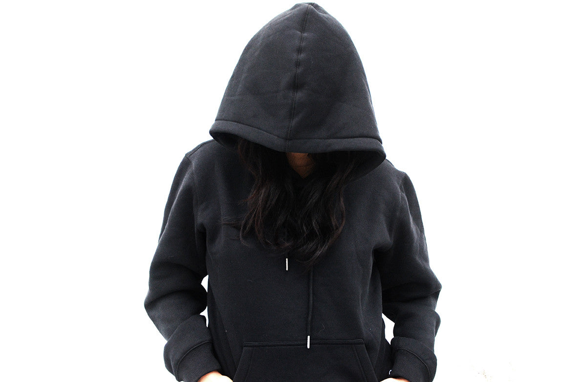 <ab>Fungolia フリース パーカー - 無地 (ブラック) </ab>