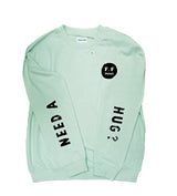 <A 000a001y6a12> Fungolia French Terry Crew Neck Sweatshirt - Fight or Flight (Mint Green)