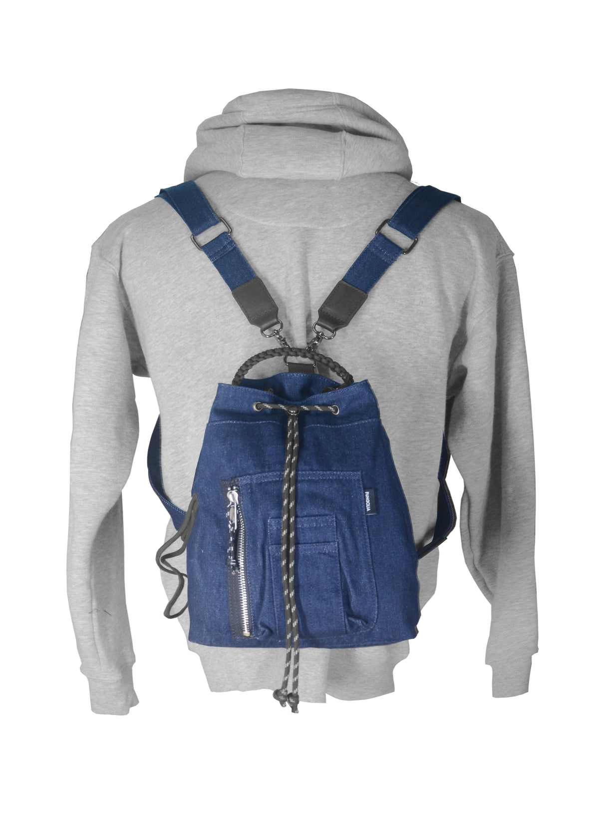 MA-1 MID SIZE 2 way drawstring Shoulder Bag (Denim)