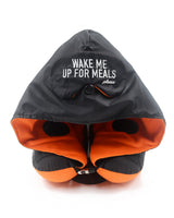 <A 001n>Fungolia MA-1 Memory Foam Travel Hoodie Pillow (black)