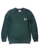 <A 001a94> Fungolia Fleece Crew neck Sweatshirt - WBF feather (Forest Green)