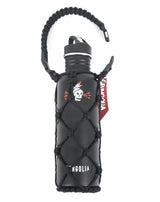 <zza>Fungolia 27オンス 非断熱ステンレススチールウォーターボトル（パラコードホルダー付き）（ブラック） </zza>