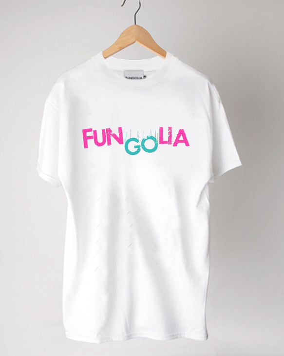 <s002>Fungolia Fun&amp;Go 標誌 T 卹（粉紅色和青色）</s002>